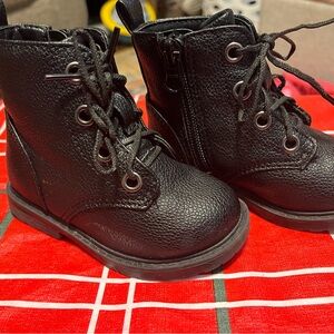 Black lace up boots